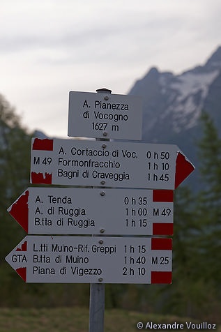 Nouveaux panneaux indicateurs à Alpe Pianezza di Vocogno